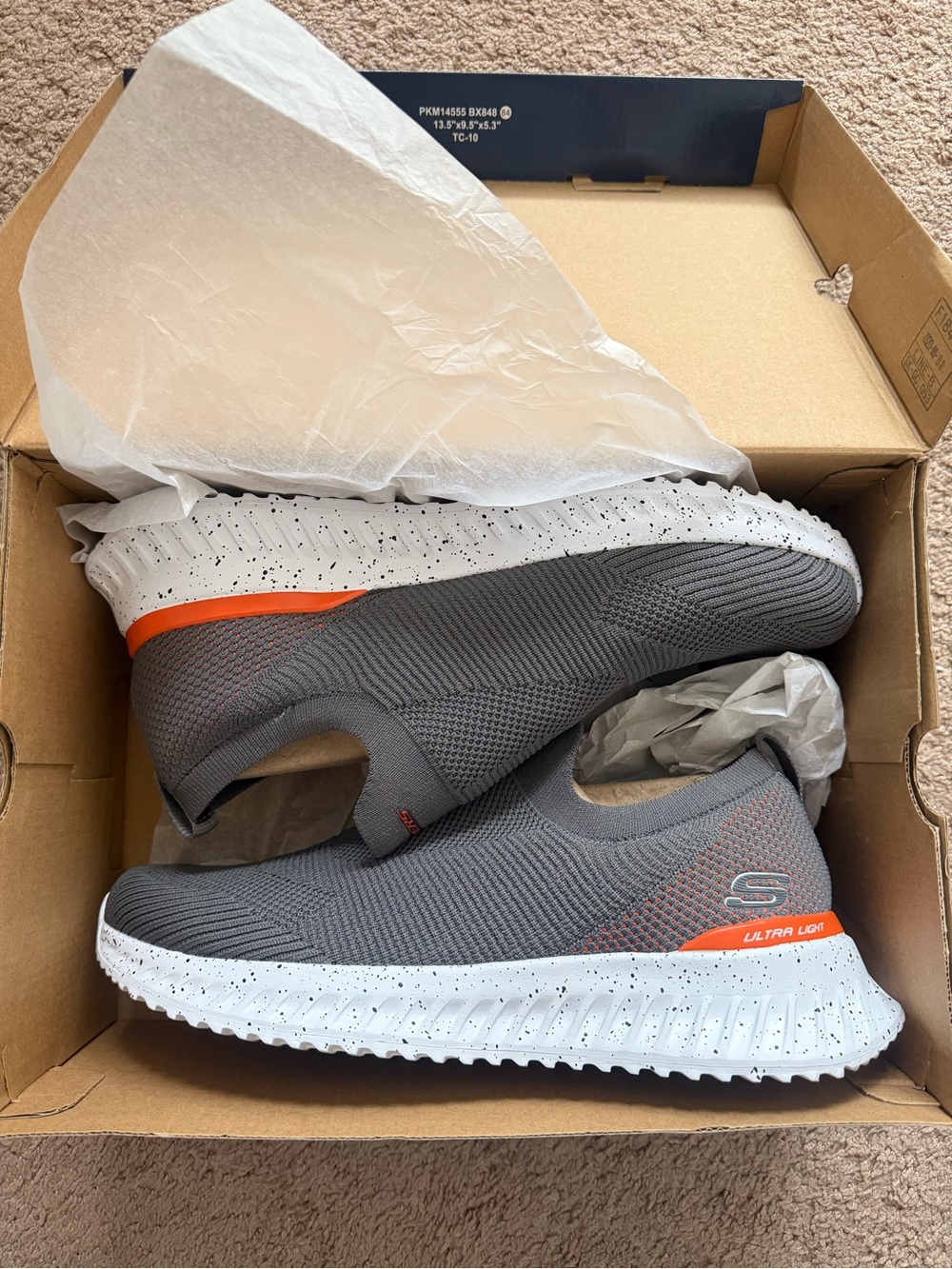 Skechers Mens Matera 2.0 Hypra Loafer Gray Casual Slip on Sneaker 11.5